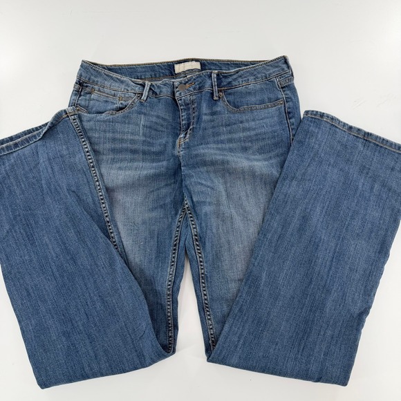 Banana Republic Bootcut Jeans Y2K Women 14 Long Blue Denim Pants 32/14 Stretch - Picture 8 of 10